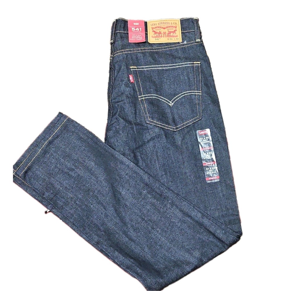 Levi's Men 541 Athletic Taper Fit Zip Fly Stretch Jeans 31x32 Blue NWT